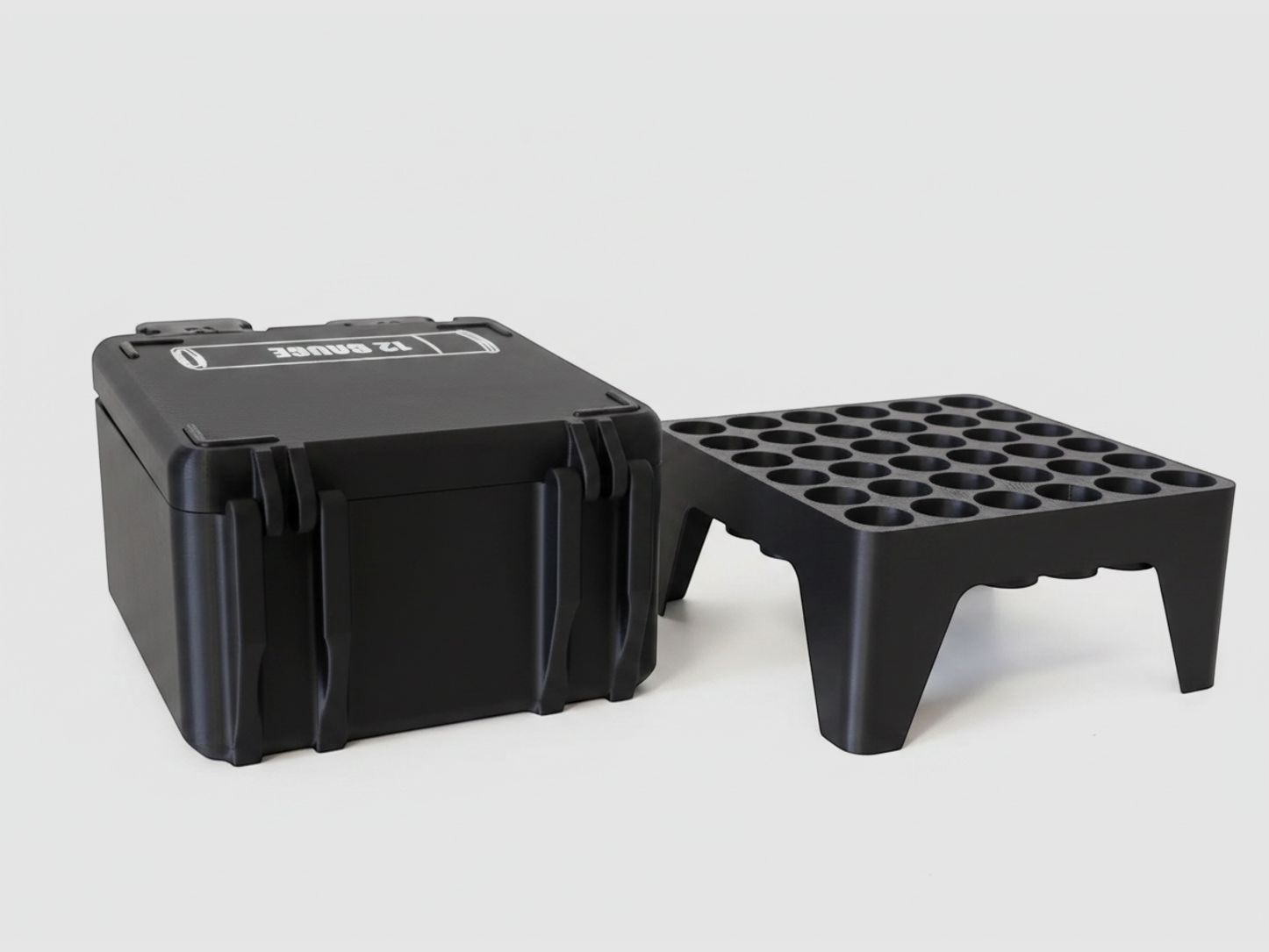 Filamelt Munitionsbox / 12 Gauge (.12/76 & .12/89) / 'Klapp- / Rastdeckel' / Patronenbox, Ammo Box