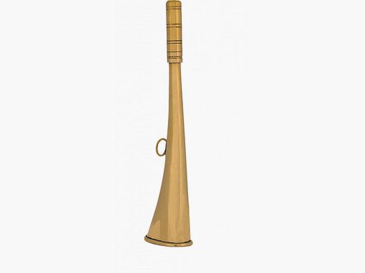 Cuerno plano Compiègne 22 cm latón pulido
