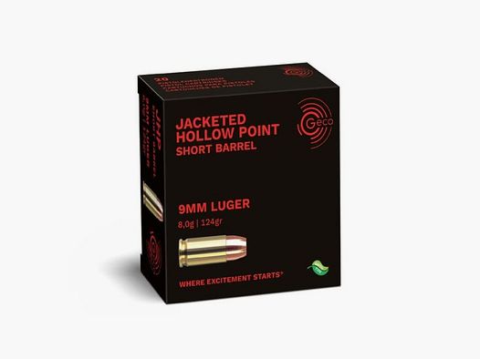 GECO 9mm Luger Jacketed Hollow Point SX 8,0g/124gr - 20 nabojów