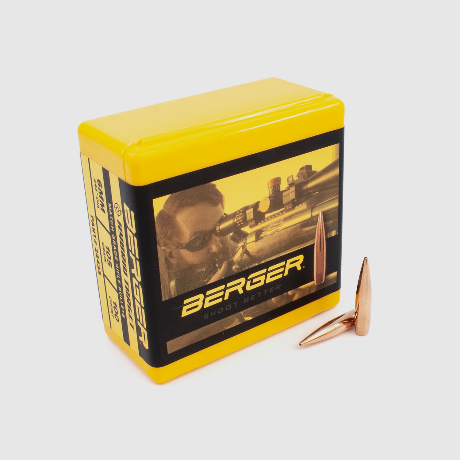 Berger Bullet 6mm/.243 Hybrid Target 105GR 100 Pieces