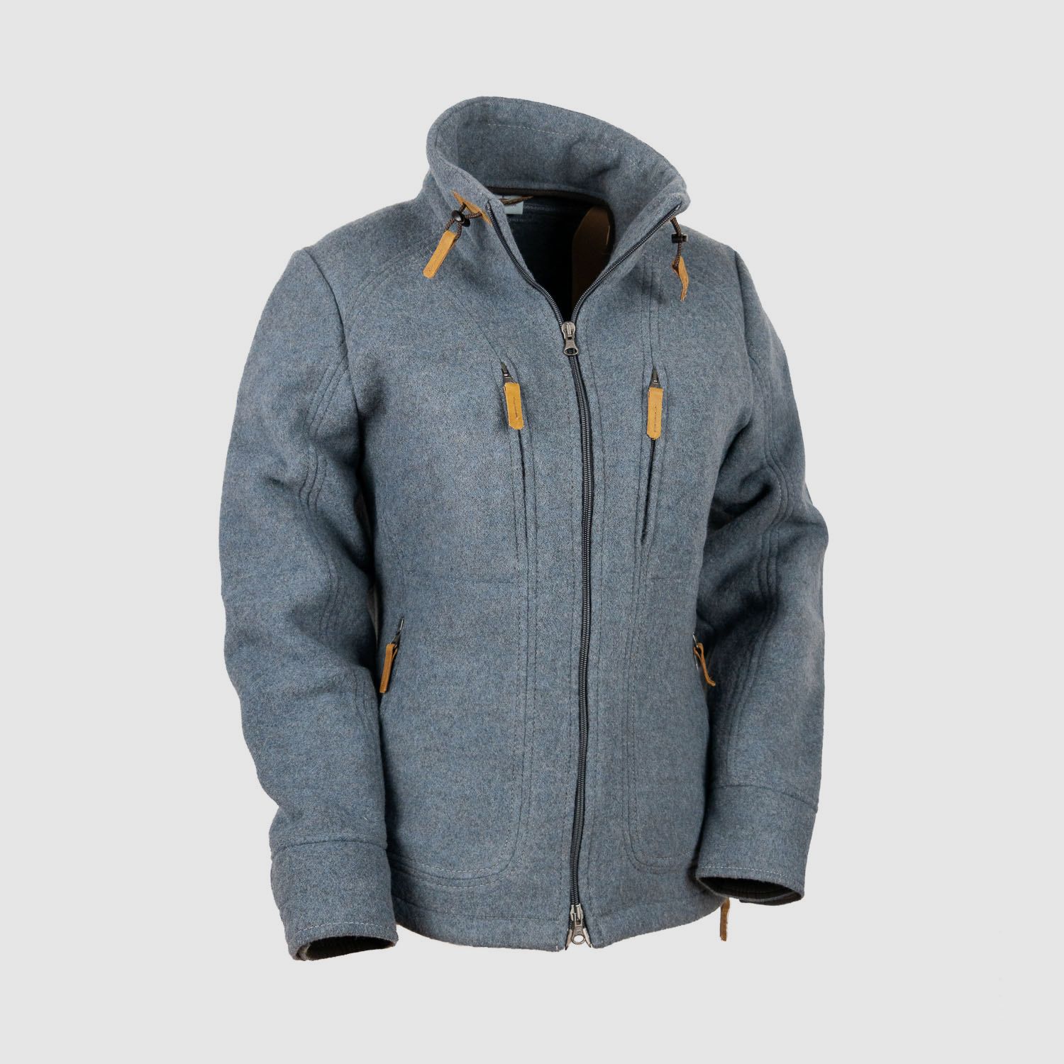 Weiche Lodenjacke "Kragenwally" Mod. 2023, Calcitblau