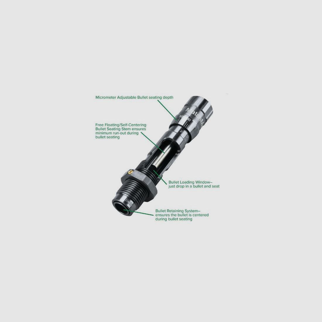 RCBS Matchmaster Full Length Sizing and Seating Die 6.5 Creedmoor #32908