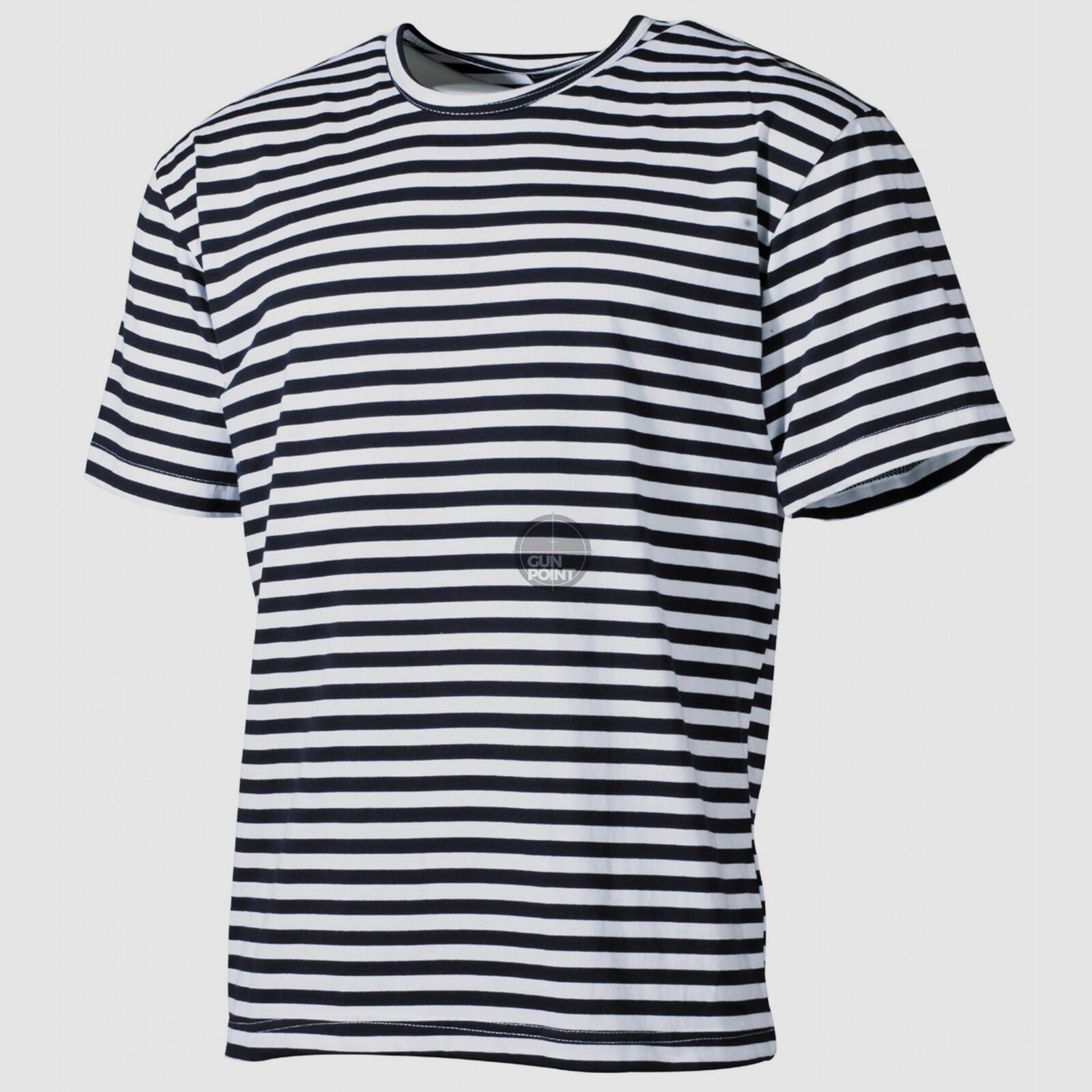 Russ. Marine T-Shirt,wei-blau, halbarm - Gre: M