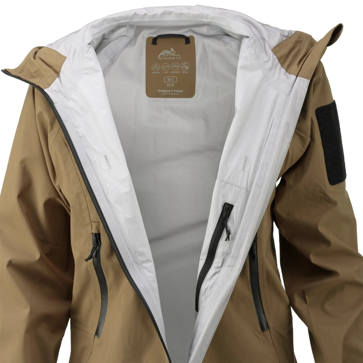 Waterproof jacket HELIKON SQUALL Hardshell Jacket - TorrentStretch - Taiga Green (KU-SHJ-TR-09), image 10 of 18