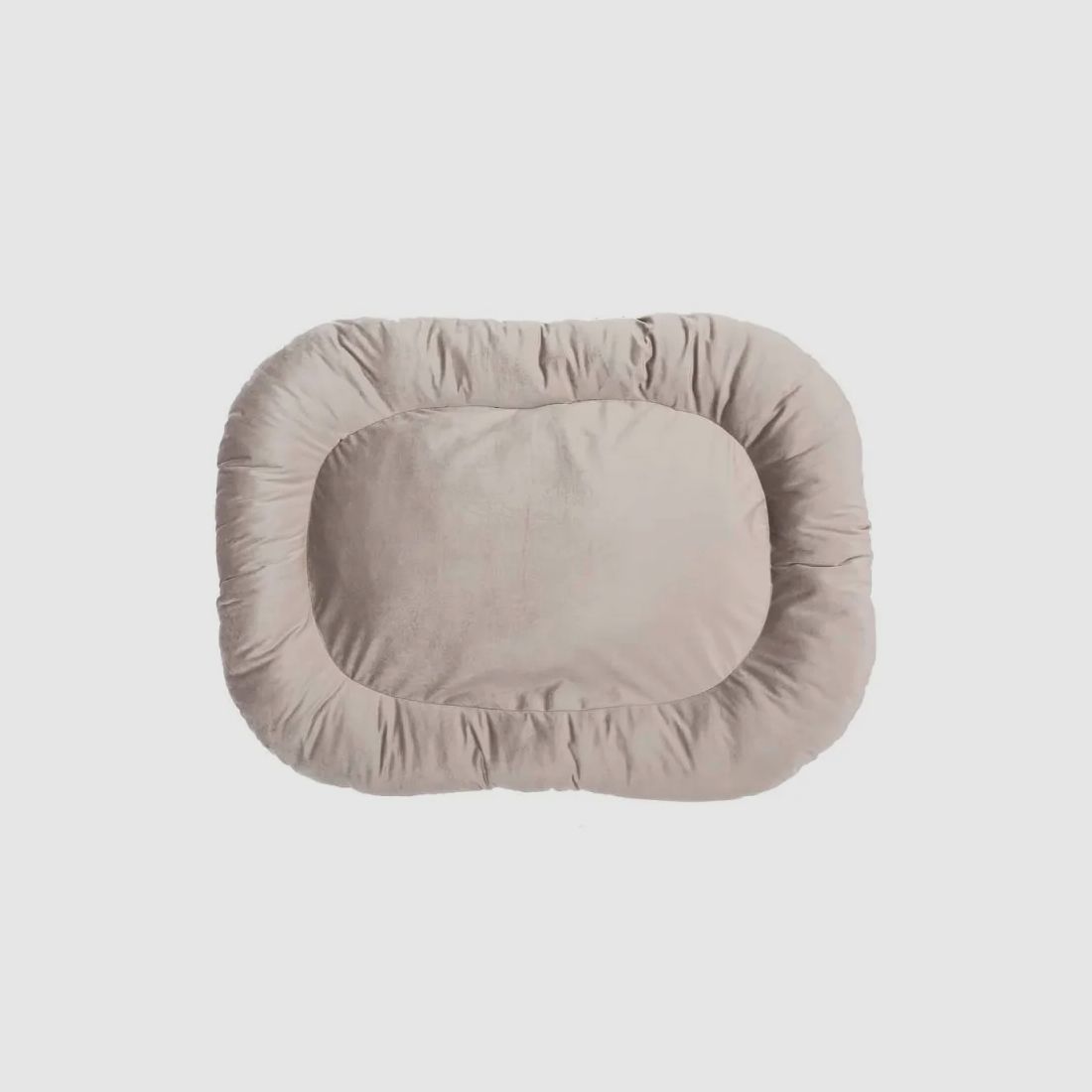 Cuscino in velluto antiscivolo taupe 90x65 cm per cani, immagine 2 di 7