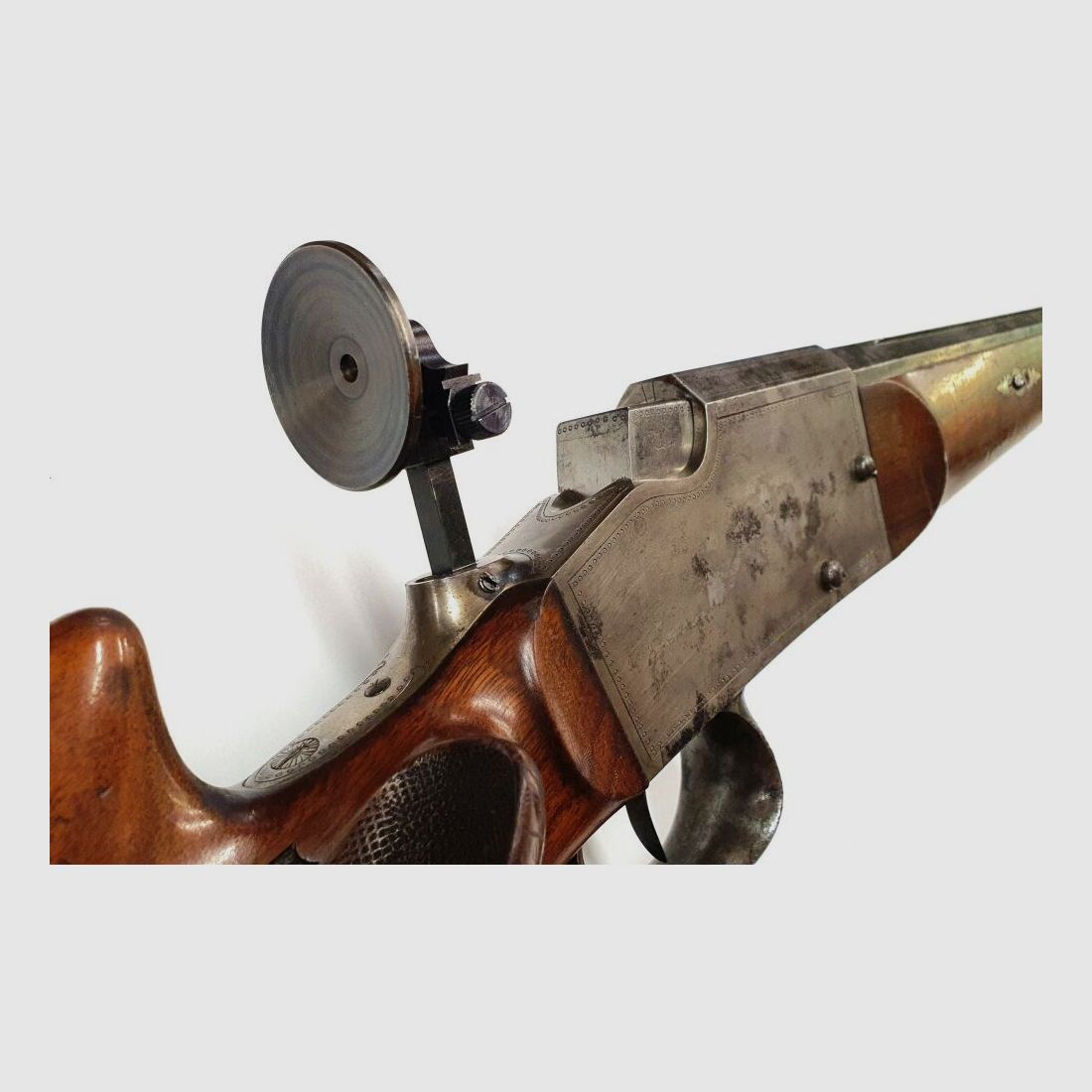 Armero desconocido Mannheim rifle de tiro raro de cerrojo