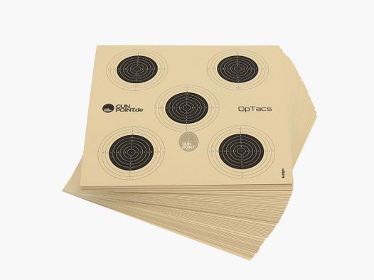 Luchtgeweer doel 14 x 14 cm met 5 spiegels - 10 stuks