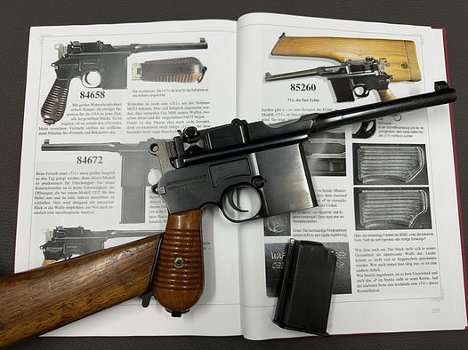 Mauser C96 Mod.1930 modifiziert auf Modell 711 Kal. 7,63mm SELTENHEIT mit Anschlagschaft
