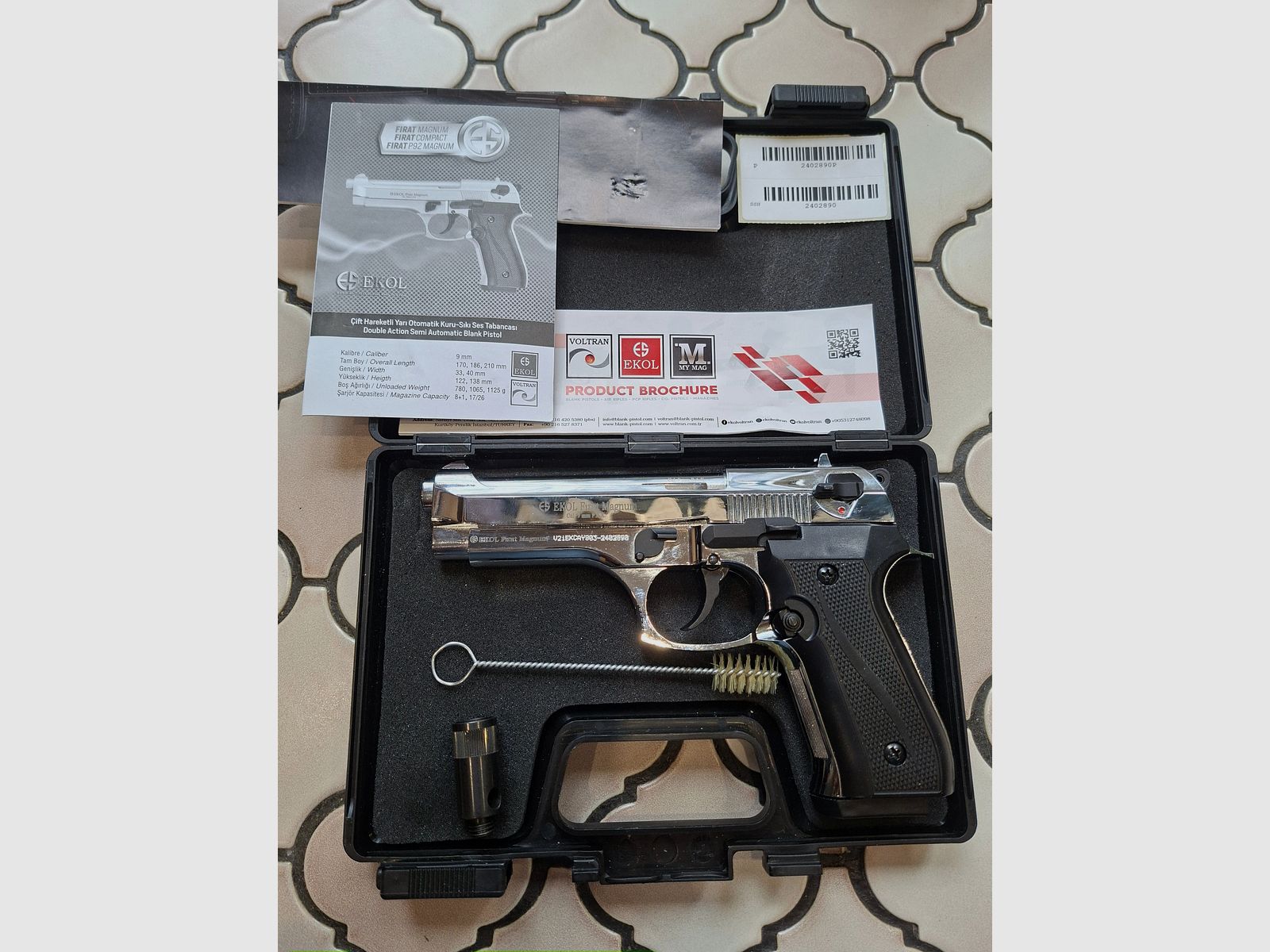 EKOL Firat Magnum Chrom 9mm P.A.K. - Gaz Signal NEU !, image 1 sur 3