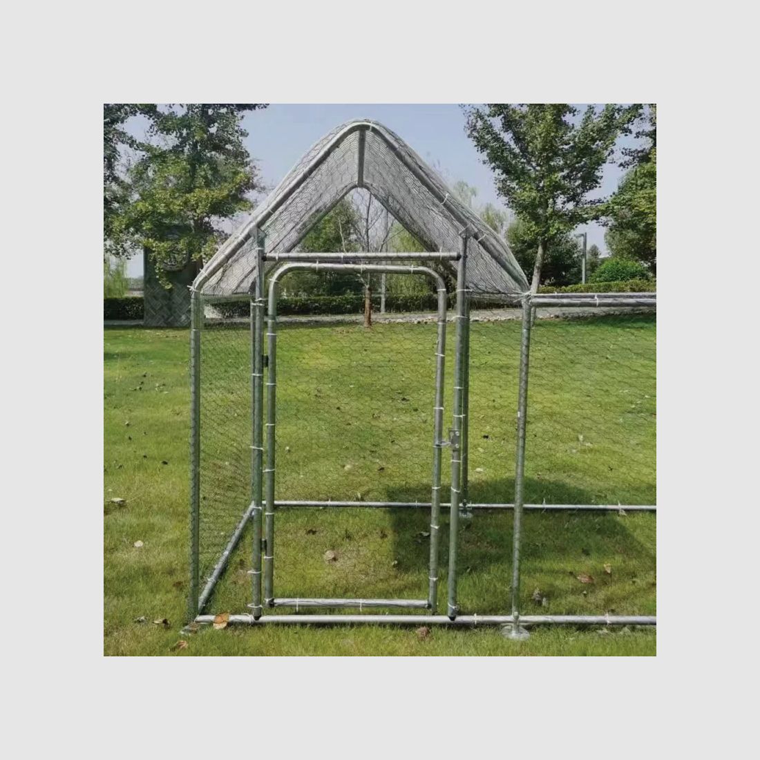 Recinto per pollame 3x1x1,7 m con telo Robusto e pratico, immagine 4 di 8