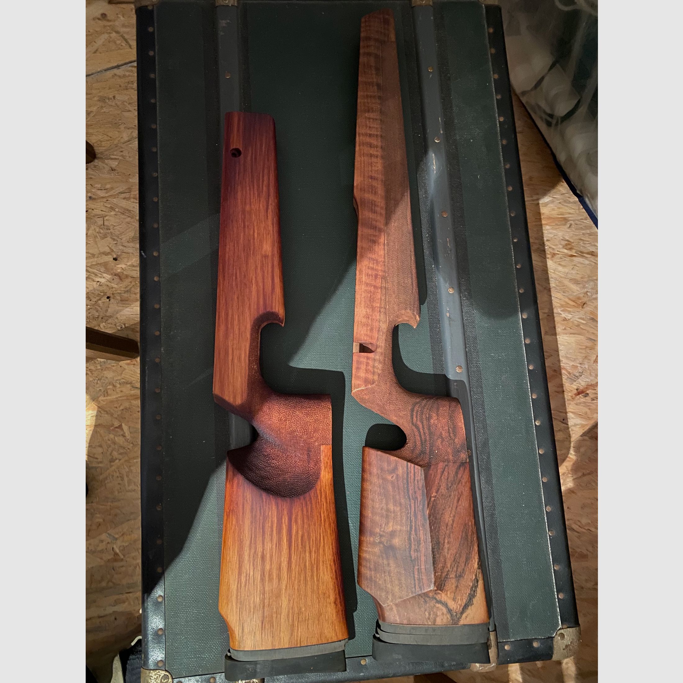 Two high-quality wooden stocks / rifle stocks - blanks / partially finished