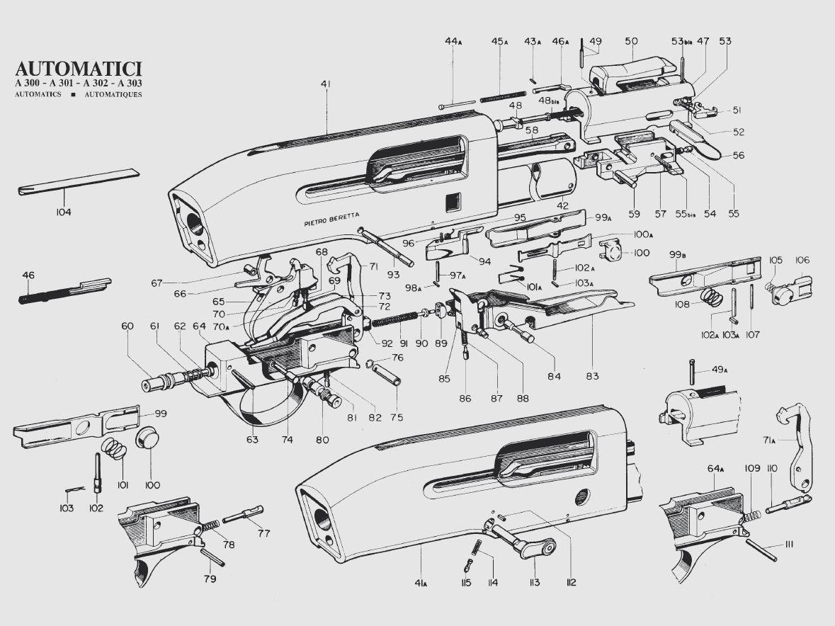 ZUGTASTE FÜR GEWEHR BERETTA SERIE 300