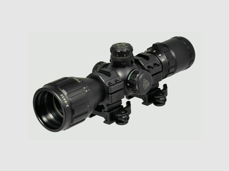 UTG 3-9x32mm Rot/Grn Mil-Dot, Zielfernrohr