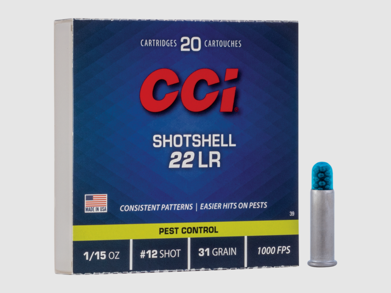 Cartuchos CCI Calibre 22 LR Cartucho de perdigones Plomo 12, imagen 1 de 4
