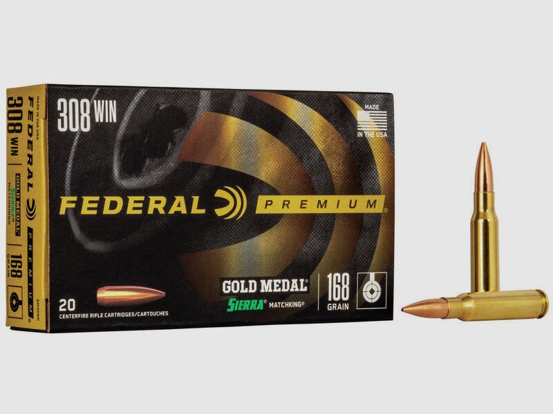 Büchsenmunition FEDERAL Gold Medal Sierra MatchKing – 308 Win. – 168 grains, Bild 1 von 6