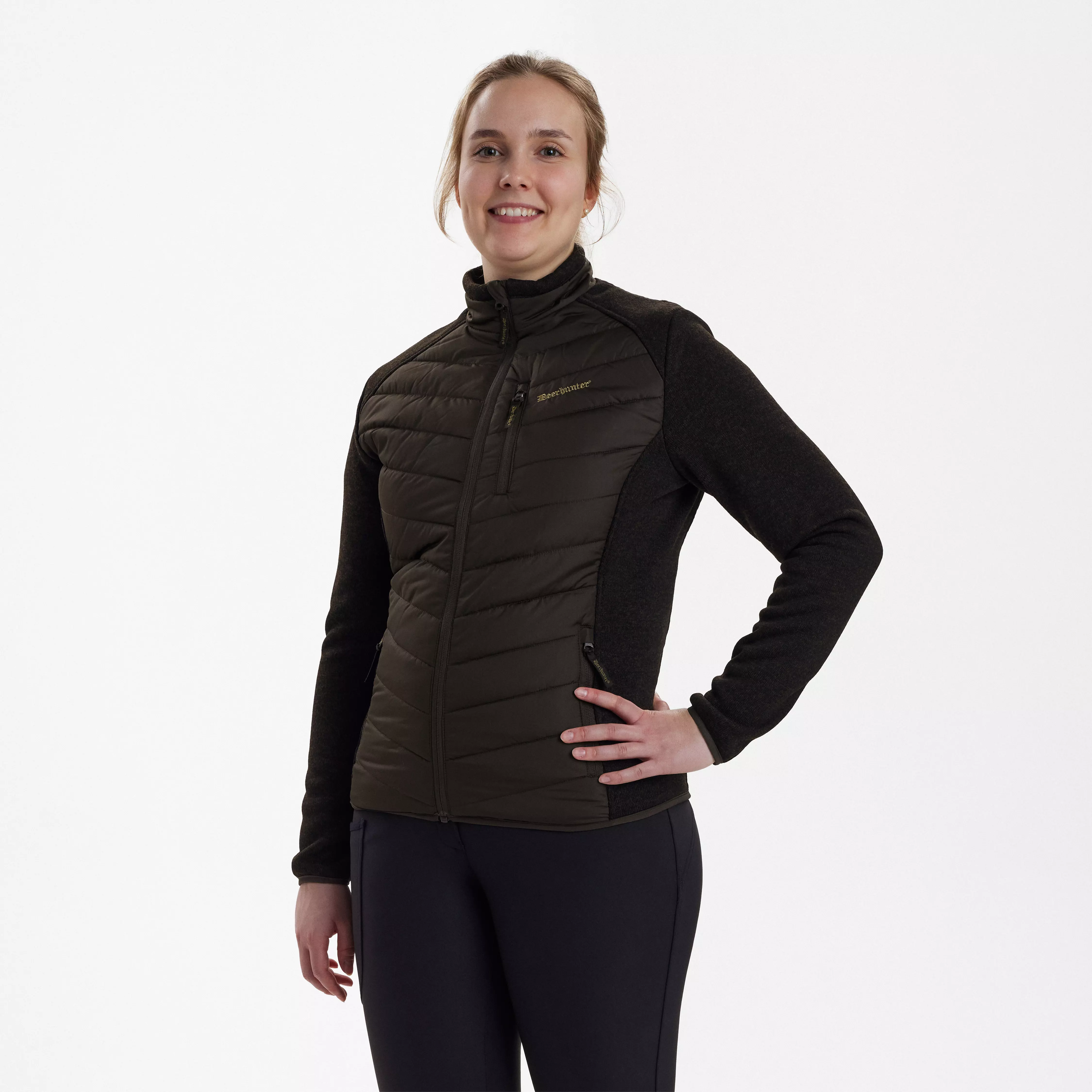 Lady Caroline Wattierte Jacke - Brown Leaf
