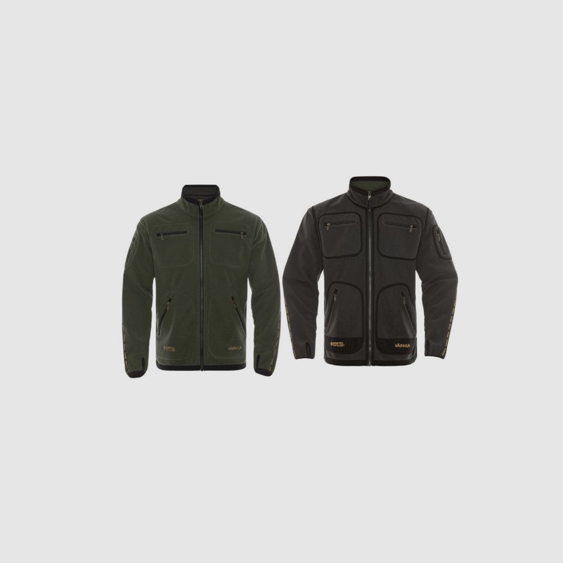 Giacca in pile reversibile HARKILA Kamko Fleece grigio/verde GORE-TEX WINDSTOPPER (10250202400), immagine 1 di 10