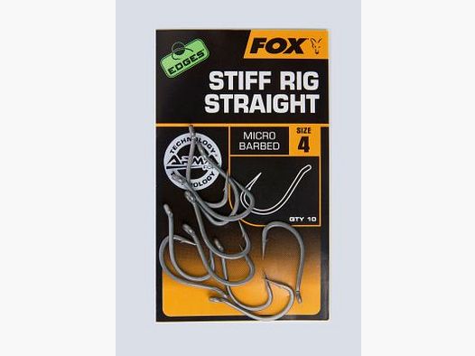 Hameçons Fox Edges stiff rig droits