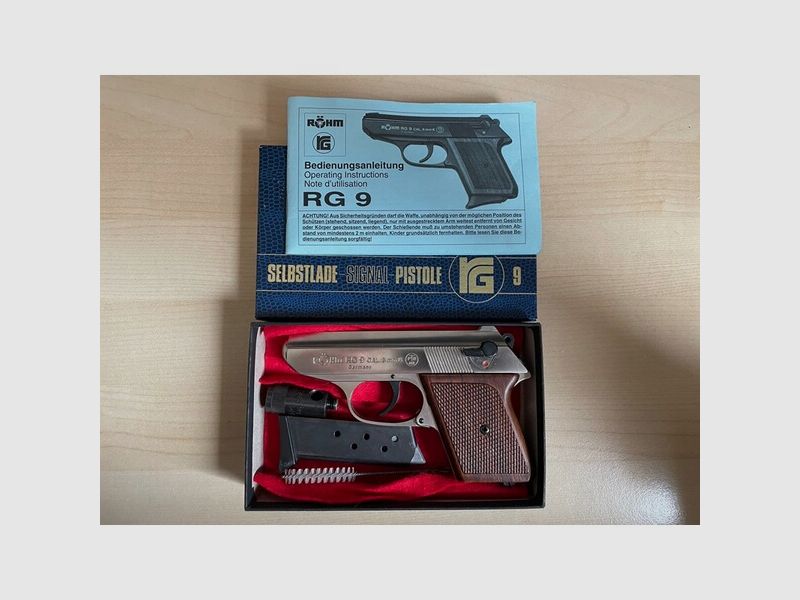 Gaspistole / SRS-Waffe Röhm Mod. RG 9 vernickelt im Kaliber 8mmK (PTB: 413)