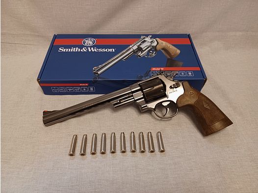 Smith & Wesson M29 - 8 3/8" / hochglanzbrüniert / 4,5 mm Diabolo / CO2 / Revolver / OVP (107)