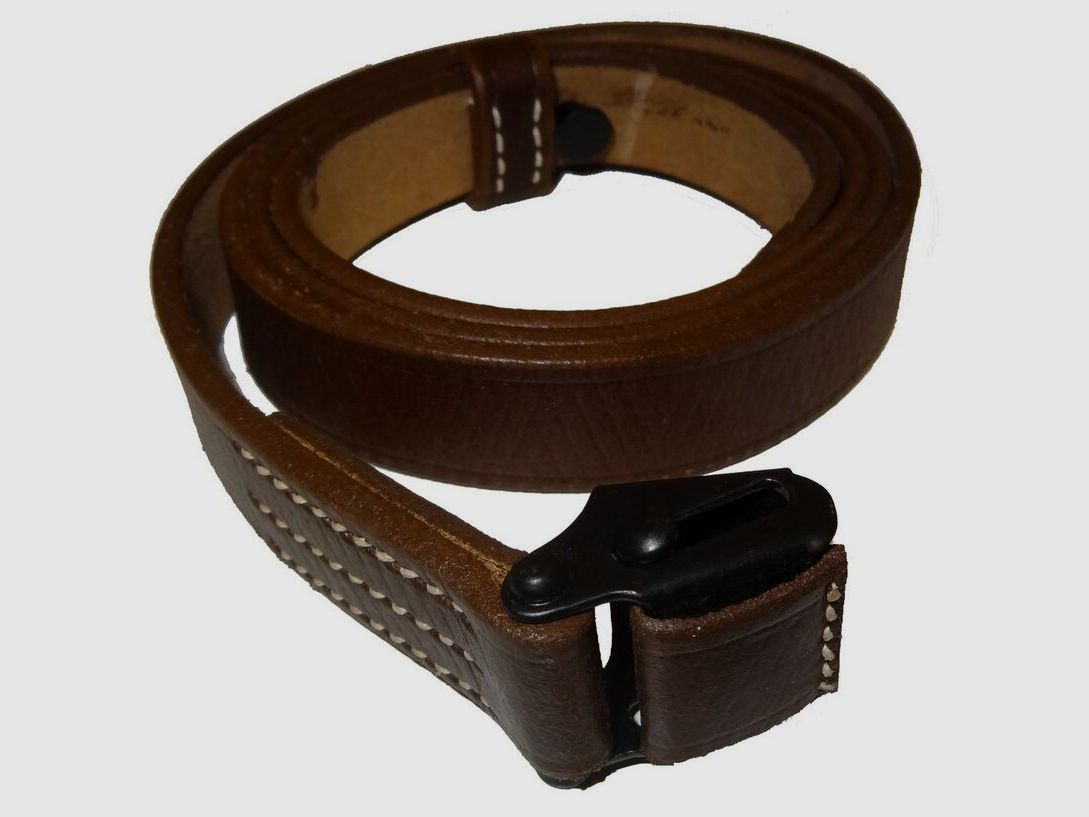 Sangle en cuir pour pistolet-mitrailleur MP38 / MP40, reproduction fidèle à l'original