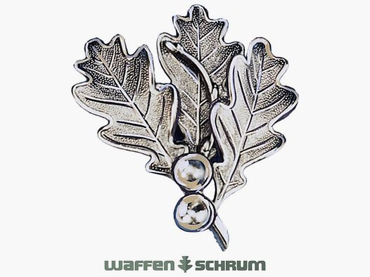 Fritzmann Keilerwaffen-Deckblatt Eichenlaub - dreiblättrig Alpaka-Versilbert
