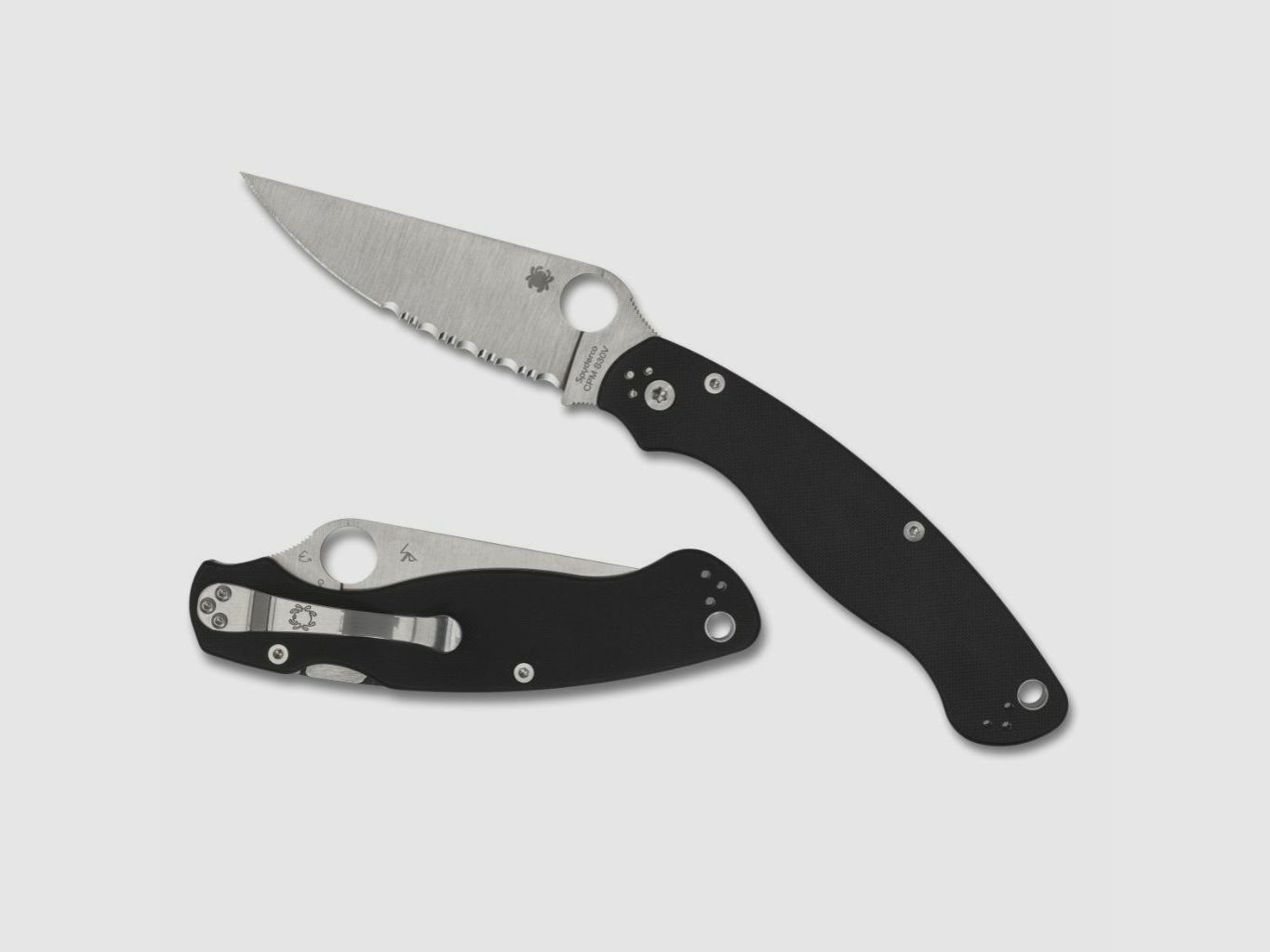 Spyderco Military 2 Black Combined Steel, image 1 of 3