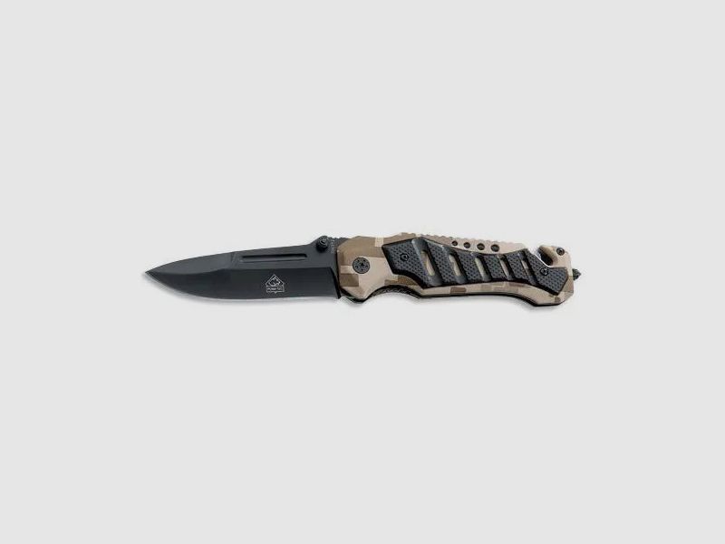 PUMA TEC Einhand- Rettungsmesser (Camouflage-Optik)