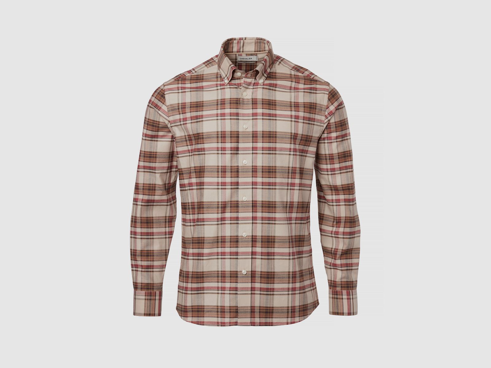 Chevalier Betley Regular Fit Shirt Heren Millet Bruin Geruit XXL