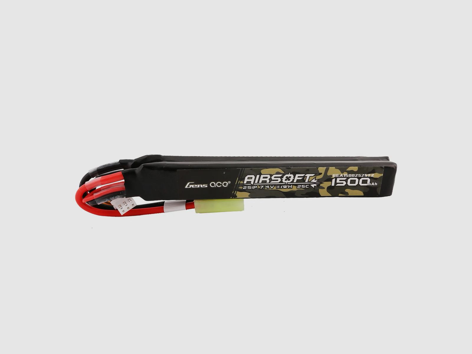 Gens Ace 25C 1500mAh 2S1P 7.4V Nunchuck 2x LiPo-Akku mit Mini-Tamiya-Stecker