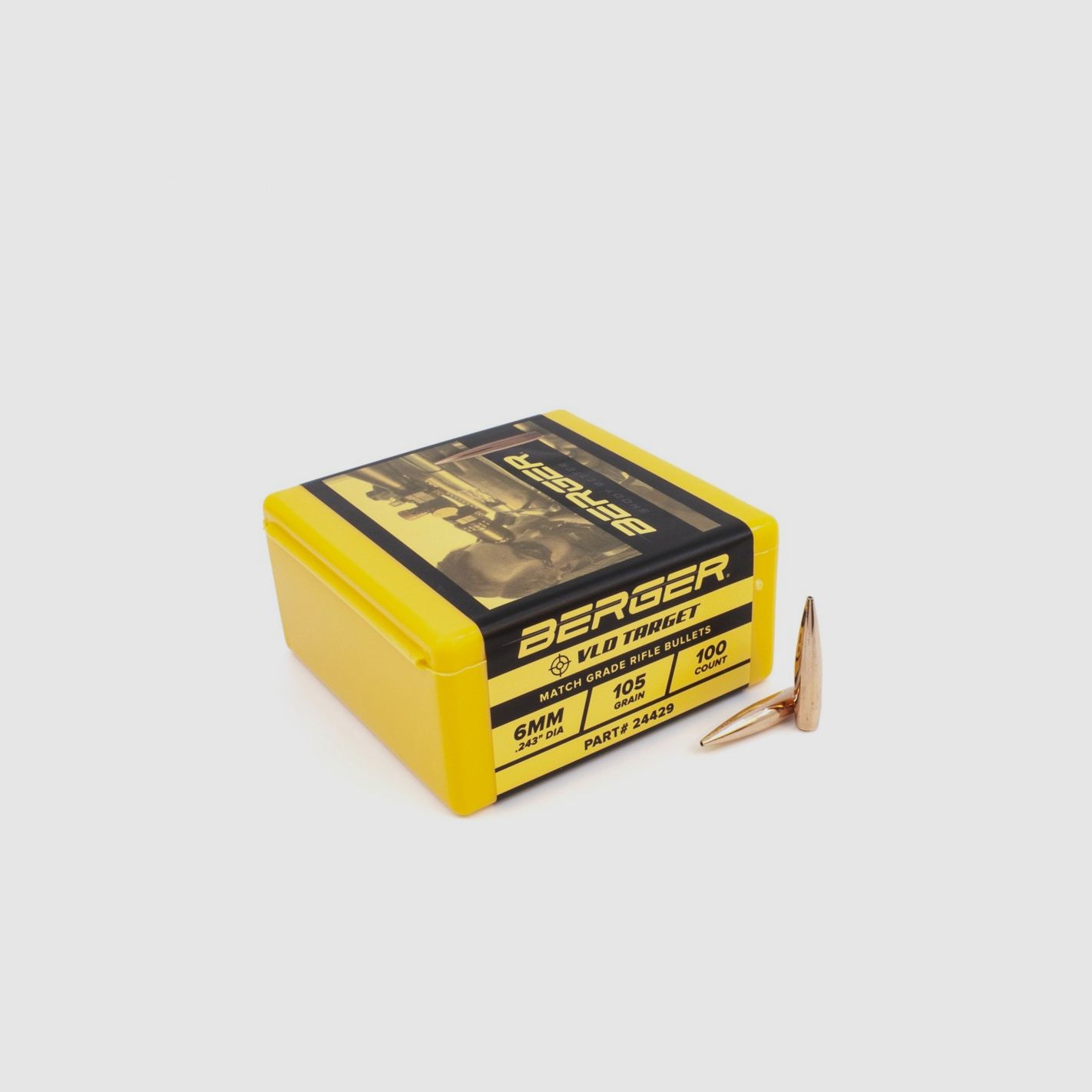 BERGER Geschosse 6MM (.243) 105gr VLD TARGET 100 Stk, Bild 2 von 3