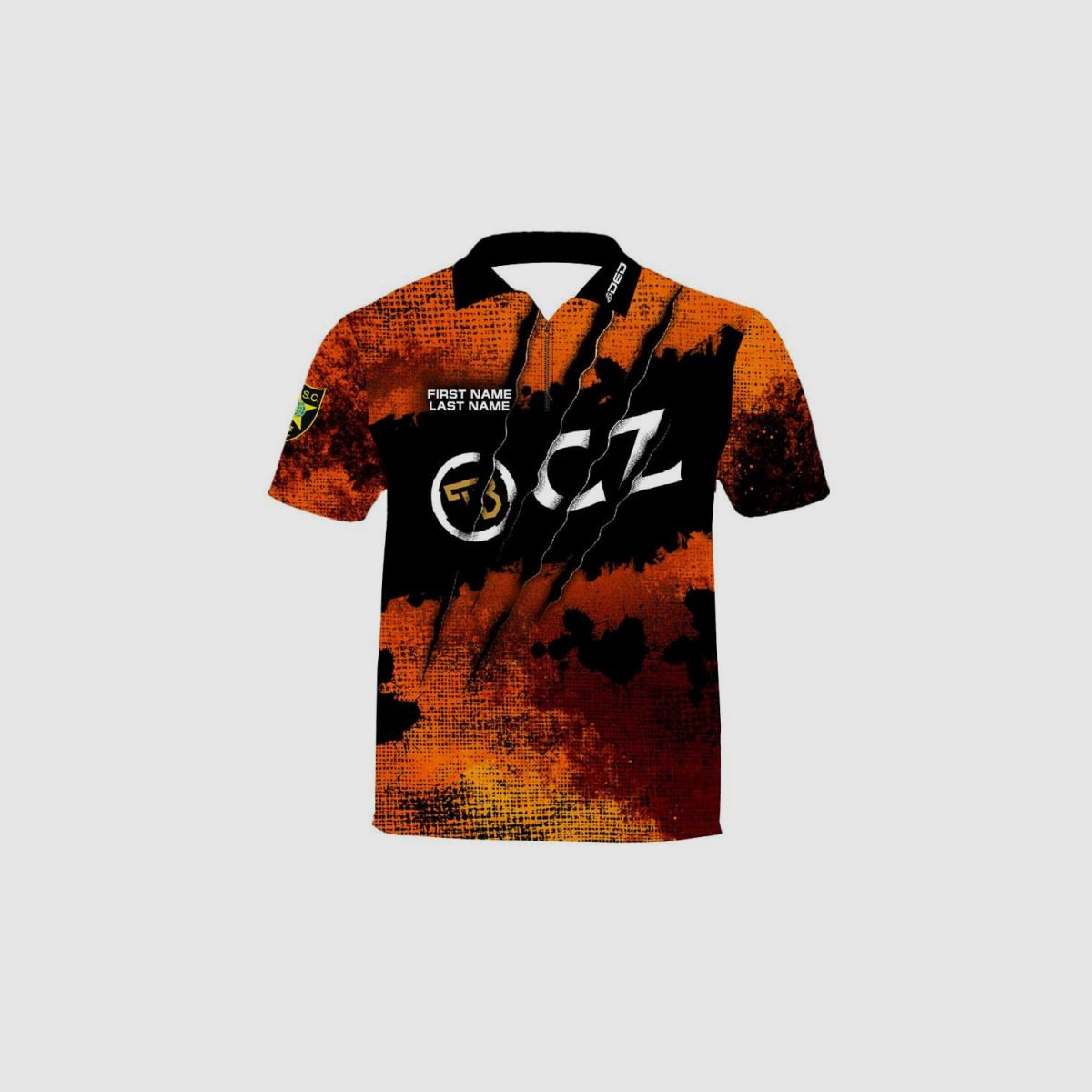DED CZ Shadow Orange Claws T-Shirt, Größe: 5XL, Benutzerdefinierter Name: Mit Benutzerdefiniertem Namen, Bekleidungsart: Regulär (Herren), Bild 3 von 3