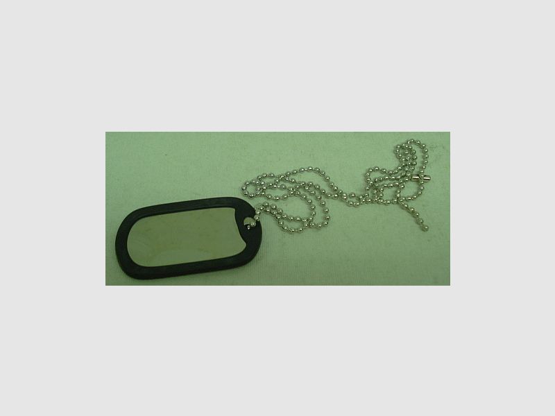 Etiqueta de identidad de EE. UU. - con anillo de goma y cadena