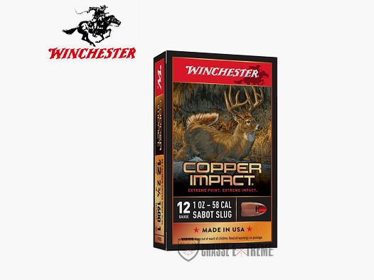 5 Cartouches WINCHESTER Copper Impact Slug 28g cal 12/70