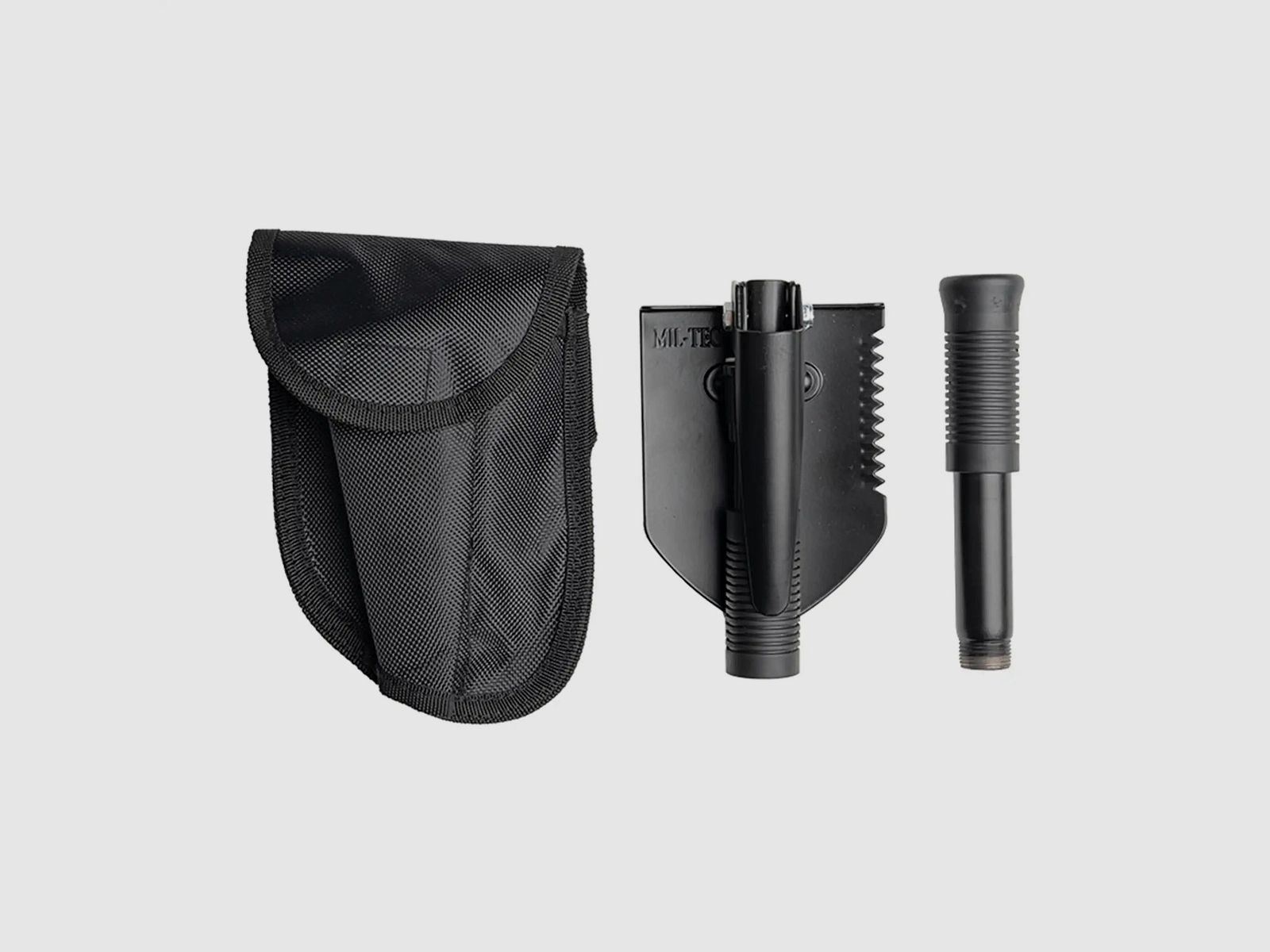 Mil-Tec Mini Pala Plegable con Bolsa Negra