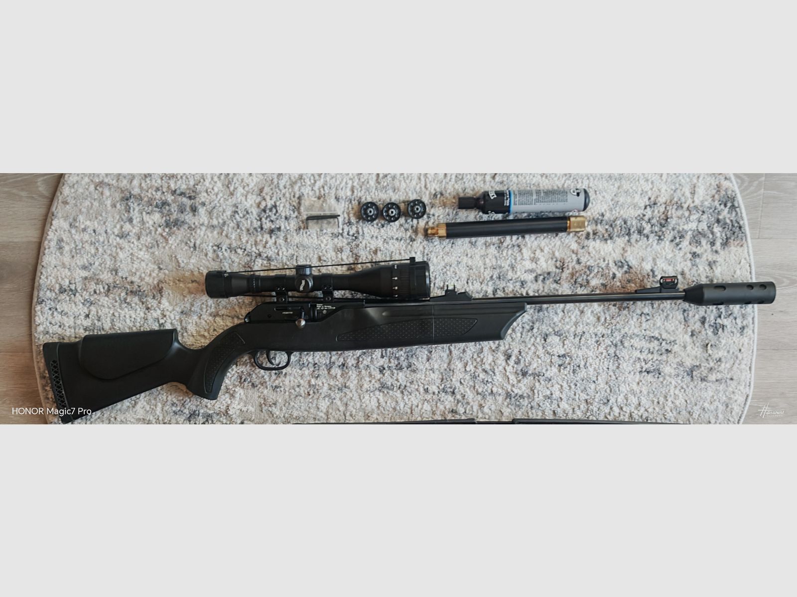 Hämmerli 850 CO2 carabine à air beaucoup d'accessoires, comme neuve !