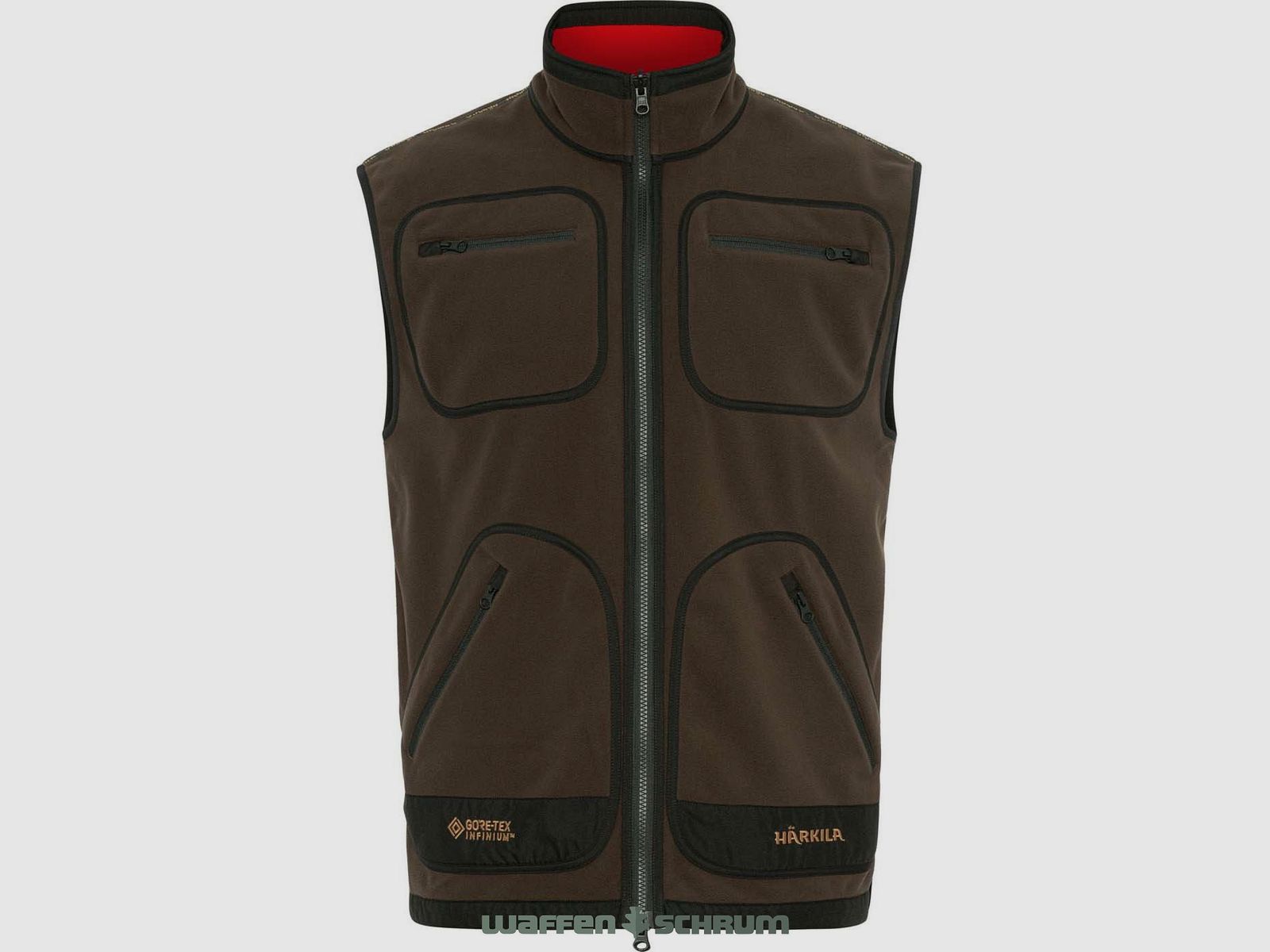 Härkila Fleeceweste Kamko Brown/ Red