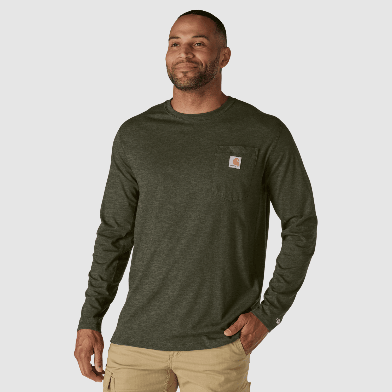 Carhartt Carhartt Force™ Relaxed L/S T-Shirt Men Basil Heather 2XL