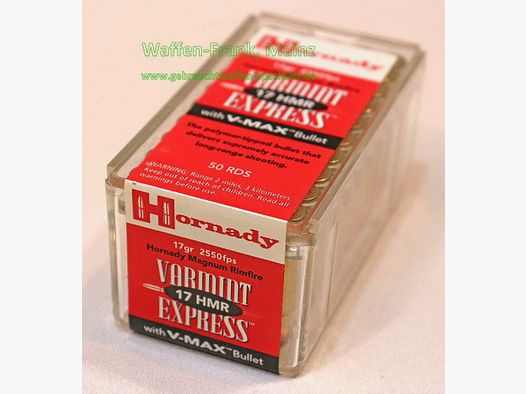 Hornady / USA Büchsenpatron. Varmint Express .17 HMR
