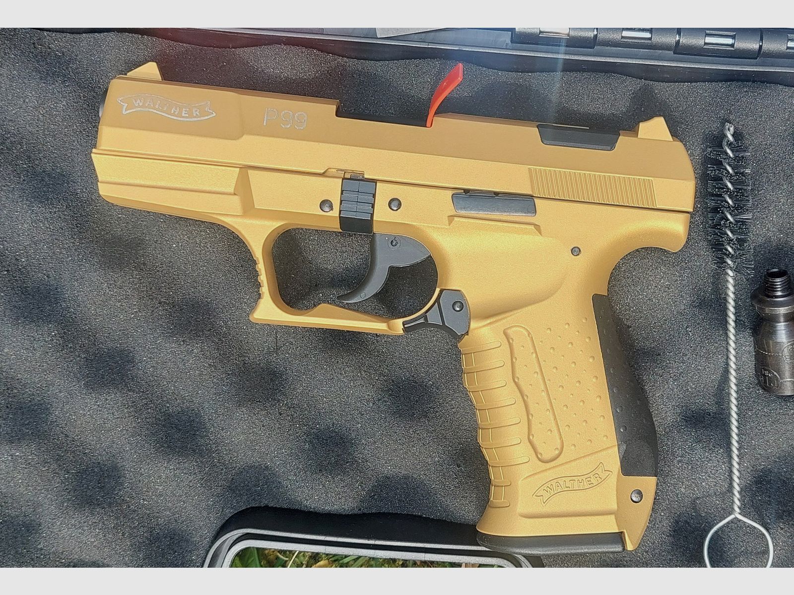 ⚠️ RARE! MODÈLE SPÉCIAL Walther P99 en finition dorée "GOLD" 9 mm (PTB 762) Schreckschuss pas Reck Glock HW94 Colt