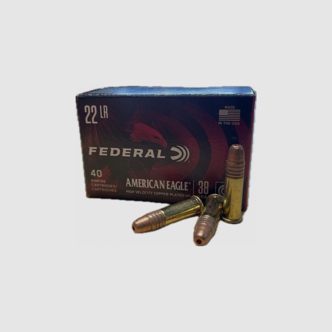 AMERICAN EAGLE HIGH VELOCITY CPHP - .22LR - 38GRS. - 40 SCHUSS