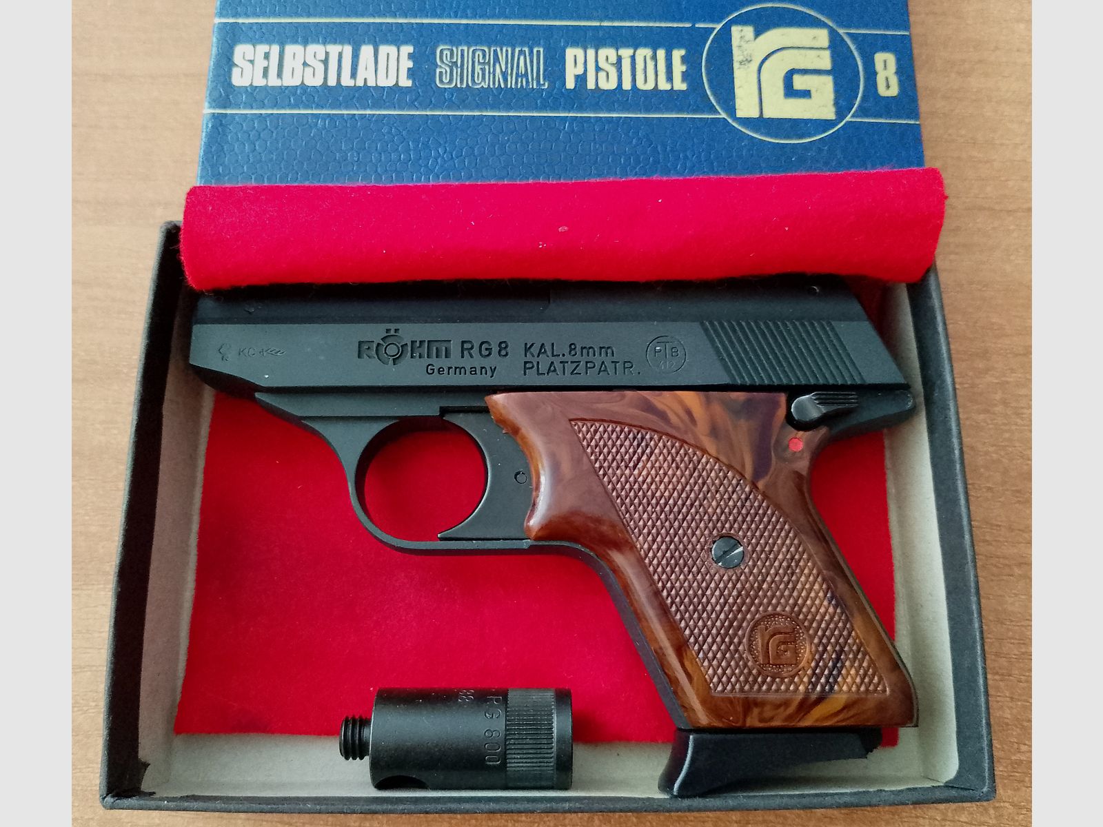 Seltene Röhm RG 8 im Kaliber 8 mm Knall/ PTB 412 mit OVP!