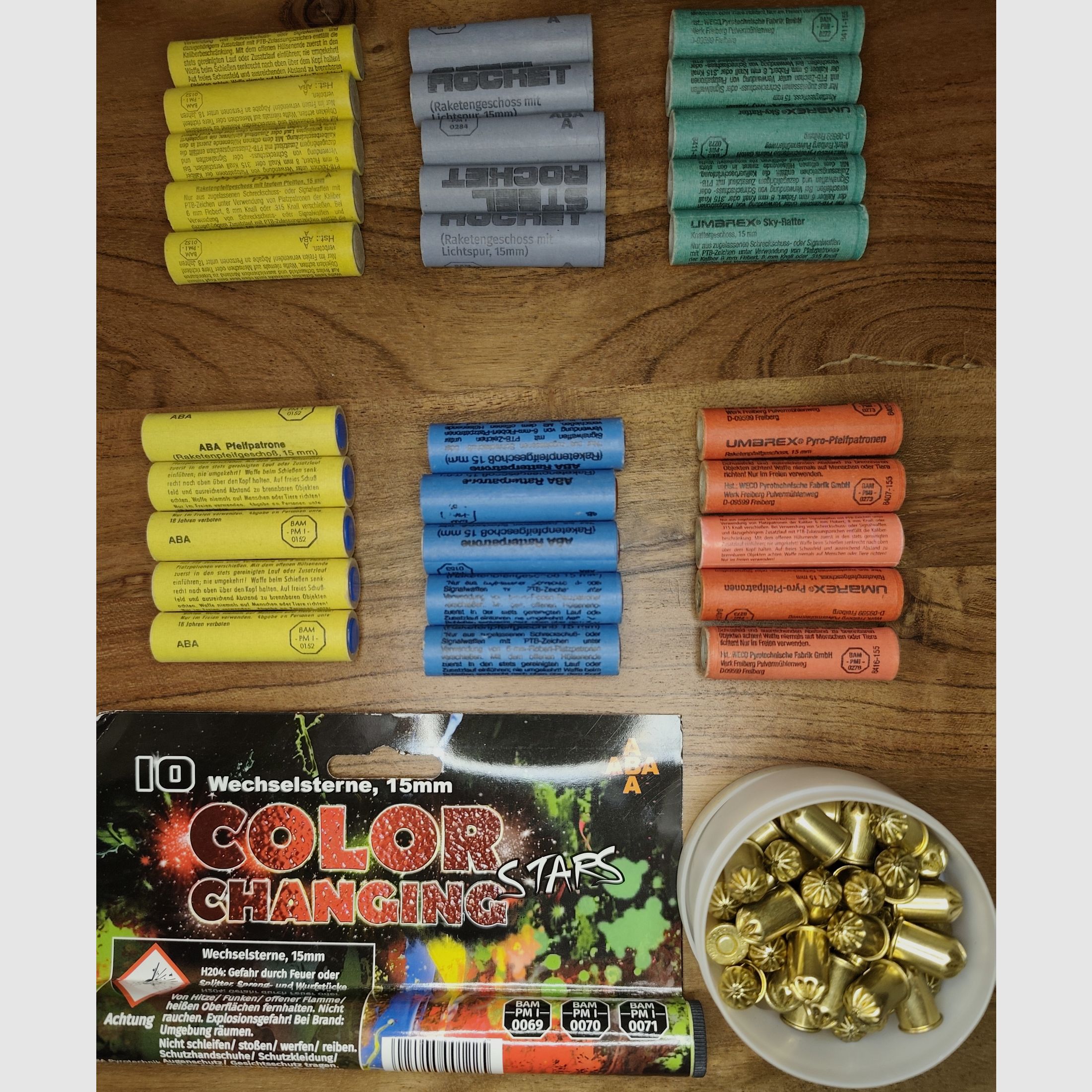 Röhm RG 89 PTB 451 9mm revolver New Year's set 40xpyro effects + 50 shots ammunition