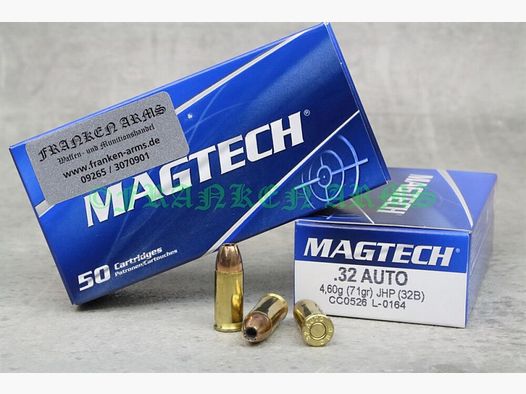 Magtech 7,65 Browning JHP 71gr. 4,6g 50 piezas precios por cantidad