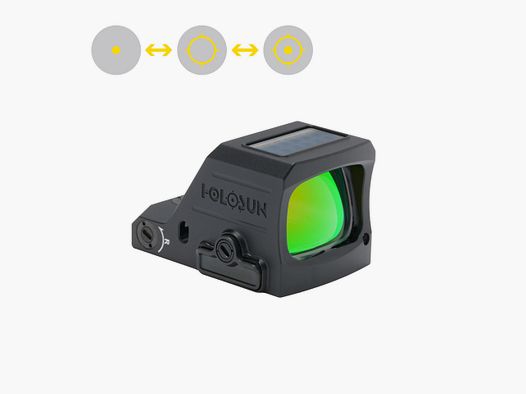 Holosun Reflexvisier HS507C-X3-GD-MRS mit goldenem Wechselabsehen: 2MOA Dot, 32MOA Circledot & 32MOA Circle