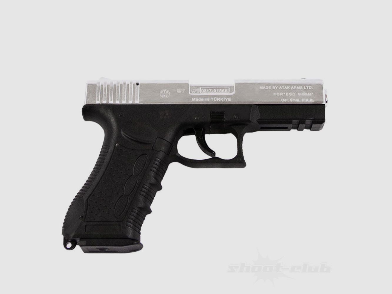 Zoraki 917 Chrome - Special Edition Blank Firing Pistol 9 mm