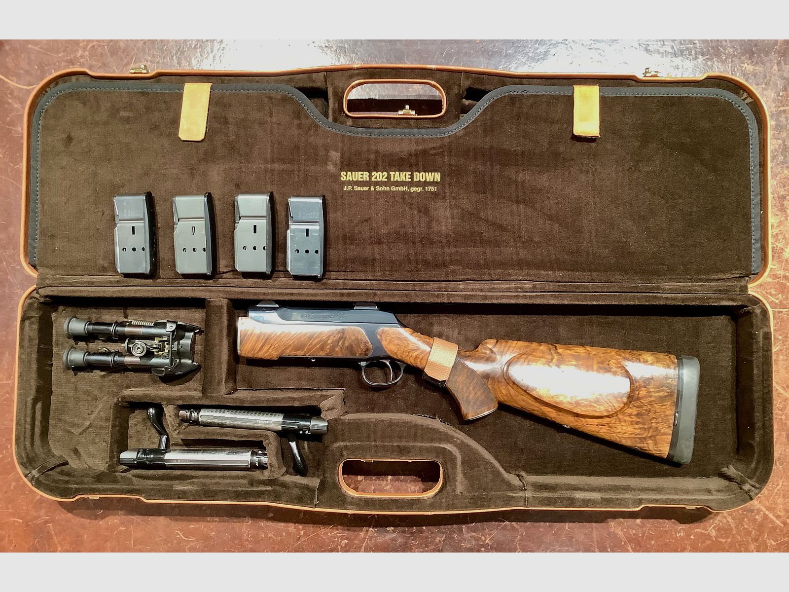 Sauer 202 Take Down Elegance Schaftholz Klasse 11 Custom Made .300 Weath.Mag +AL .30-06