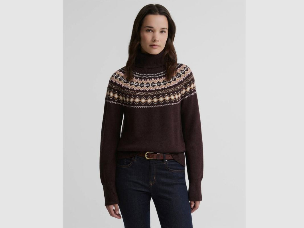 Barbour D-Rollkragen-Pullover Darwen mit Fair Isle Muster, Bild 4 von 12