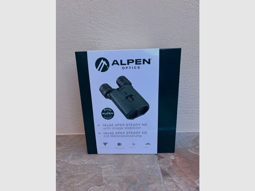 Prismáticos ALPEN OPTICS Apex Steady 14×42 HD con estabilización de imagen., billede 1 af 5