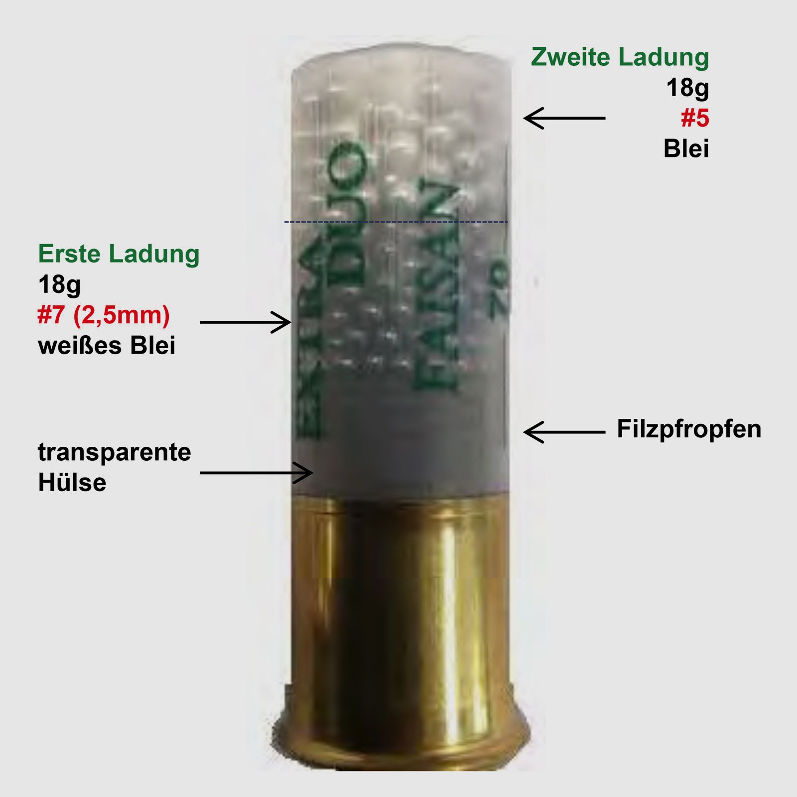 Winchester Extra Duo Faisan .12/70 36g #5 (3,0mm) + #7 (2,5mm) 10 Patronen